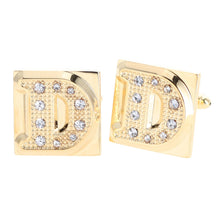 Load image into Gallery viewer, Vittorio Vico Rhinestone Initial Cufflinks: A to Z