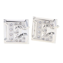 Load image into Gallery viewer, Vittorio Vico Rhinestone Initial Cufflinks: A to Z