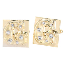 Load image into Gallery viewer, Vittorio Vico Rhinestone Initial Cufflinks: A to Z