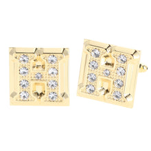 Load image into Gallery viewer, Vittorio Vico Rhinestone Initial Cufflinks: A to Z