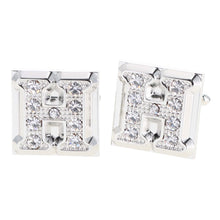 Load image into Gallery viewer, Vittorio Vico Rhinestone Initial Cufflinks: A to Z