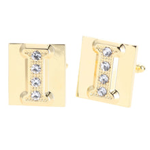 Load image into Gallery viewer, Vittorio Vico Rhinestone Initial Cufflinks: A to Z