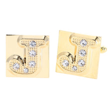 Load image into Gallery viewer, Vittorio Vico Rhinestone Initial Cufflinks: A to Z