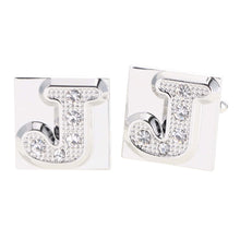 Load image into Gallery viewer, Vittorio Vico Rhinestone Initial Cufflinks: A to Z