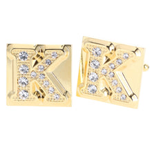 Load image into Gallery viewer, Vittorio Vico Rhinestone Initial Cufflinks: A to Z