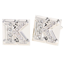 Load image into Gallery viewer, Vittorio Vico Rhinestone Initial Cufflinks: A to Z