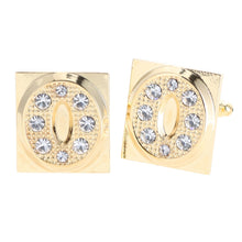 Load image into Gallery viewer, Vittorio Vico Rhinestone Initial Cufflinks: A to Z