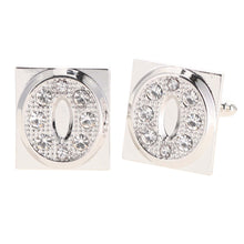 Load image into Gallery viewer, Vittorio Vico Rhinestone Initial Cufflinks: A to Z