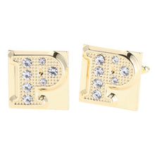 Load image into Gallery viewer, Vittorio Vico Rhinestone Initial Cufflinks: A to Z