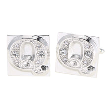 Load image into Gallery viewer, Vittorio Vico Rhinestone Initial Cufflinks: A to Z
