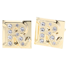 Load image into Gallery viewer, Vittorio Vico Rhinestone Initial Cufflinks: A to Z
