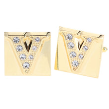 Load image into Gallery viewer, Vittorio Vico Rhinestone Initial Cufflinks: A to Z