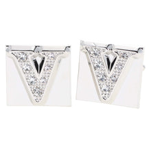 Load image into Gallery viewer, Vittorio Vico Rhinestone Initial Cufflinks: A to Z