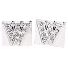 Load image into Gallery viewer, Vittorio Vico Rhinestone Initial Cufflinks: A to Z
