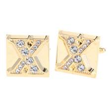 Load image into Gallery viewer, Vittorio Vico Rhinestone Initial Cufflinks: A to Z
