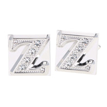 Load image into Gallery viewer, Vittorio Vico Rhinestone Initial Cufflinks: A to Z