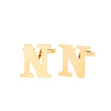 Load image into Gallery viewer, Vittorio Vico Plain Initial Cufflinks: A to Z