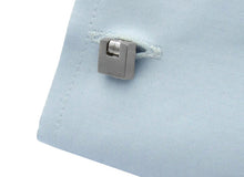 Load image into Gallery viewer, Innovative Brushed Silver Cufflinks