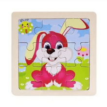 Load image into Gallery viewer, Intelligence Kids Toy Wooden 3D Puzzle Tangram for Children Baby Cartoon Animal , Traffic Puzzles Educational Learning Toys
