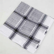 Load image into Gallery viewer, Islamic Men Traditional Costumes Men Plaid Hat Head Scarf Turban Muslim Hijabs Ramadan Pray Caps Unisex Scarves Tassel Desert Arab Keffiyeh Shawl Scarf Military Shemagh Tactical Desert Keffiyeh Head Neck Scarf Arab Wrap with Tassel