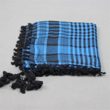 Load image into Gallery viewer, Islamic Men Traditional Costumes Men Plaid Hat Head Scarf Turban Muslim Hijabs Ramadan Pray Caps Unisex Scarves Tassel Desert Arab Keffiyeh Shawl Scarf Military Shemagh Tactical Desert Keffiyeh Head Neck Scarf Arab Wrap with Tassel