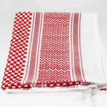 Load image into Gallery viewer, Islamic Men Traditional Costumes Men Plaid Hat Head Scarf Turban Muslim Hijabs Ramadan Pray Caps Unisex Scarves Tassel Desert Arab Keffiyeh Shawl Scarf Military Shemagh Tactical Desert Keffiyeh Head Neck Scarf Arab Wrap with Tassel