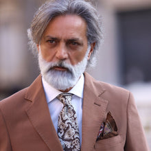 Load image into Gallery viewer, Novara - Printed Silk Tie - Brown