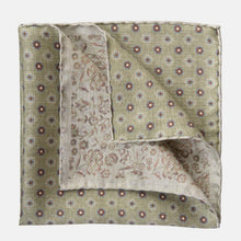 Load image into Gallery viewer, Pascal - Double Sided Silk Pocket Square - Sage Green