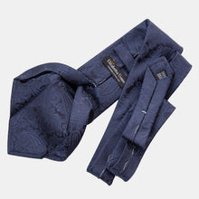 Load image into Gallery viewer, Soave - Silk Jacquard Tie - Midnight Blue