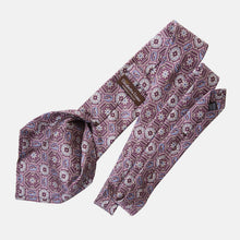 Load image into Gallery viewer, Mantova - Printed Silk Tie - Burgundy Plum
