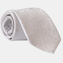 Load image into Gallery viewer, Soave - Silk Jacquard Tie - Silver Pearl