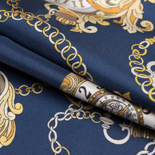 Load image into Gallery viewer, Like Clockwork - Silk Pocket Square - Navy