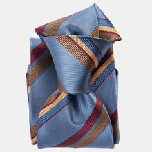 Load image into Gallery viewer, Battisti - Silk Jacquard Tie - Steel Blue