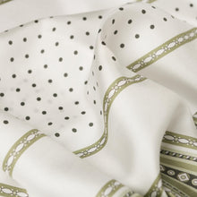 Load image into Gallery viewer, Verona - Silk Neckerchief - White & Sage