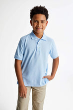 Load image into Gallery viewer, French Toast Boys' Short Sleeve Pique Polo Uniform Shirt (Standard & Husky) 3T Light Blue - # BOAA11510003
