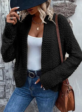 Load image into Gallery viewer, Dokotoo Women's 2024 Fashion Casual Open Front Long Sleeve Chunky Knit Cardigans Sweaters Outerwear Coats X-Large Black - # GIAA23210001