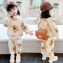 Load image into Gallery viewer, Baby Girl Bear Cartoon Wool Sweater Set - # GIAA21310003