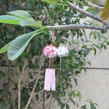 Load image into Gallery viewer, Japan Style Hand-paint Sakura Glass Wind Chimes Creative Gifts Painted Window & Door Hanging Bells Decorations Hanging Wind Chime Pendant Label Chimes Wind Bells Gift For Mom Home