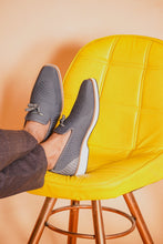 Load image into Gallery viewer, Jean Leather Textile Casual Loafers