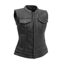 Load image into Gallery viewer, Jessica Perforated Women's Motorcycle Leather Vest
