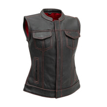 Load image into Gallery viewer, Jessica Perforated Women's Motorcycle Leather Vest
