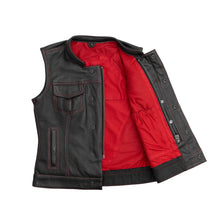 Load image into Gallery viewer, Jessica Perforated Women's Motorcycle Leather Vest