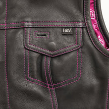 Load image into Gallery viewer, Jessica Women's Motorcycle Leather Vest - Pink - Limited Edition