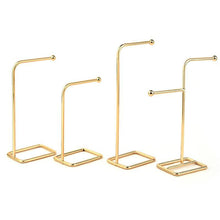 Load image into Gallery viewer, Jewelry Display Holder Metal Earring Storage Rack Jewelry Organizer Holder Earring Necklace Pendants Organizer Display Stand Jewelry Stand Display Necklace Holder Plated Metal Tabletop Jewelry Organizer