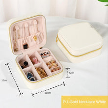 Load image into Gallery viewer, Jewelry Organizer Display Travel PU Leather Jewelry Case Boxes Travel Portable Jewelry Box Storage Organizer Earring Holder Gift Jewellery Box Organizer Small Portable PU Leather Travel Jewelry Storage Case for Rings Earrings Necklace