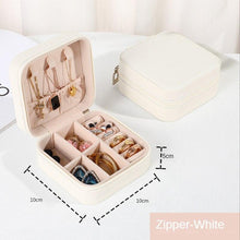 Load image into Gallery viewer, Jewelry Organizer Display Travel PU Leather Jewelry Case Boxes Travel Portable Jewelry Box Storage Organizer Earring Holder Gift Jewellery Box Organizer Small Portable PU Leather Travel Jewelry Storage Case for Rings Earrings Necklace