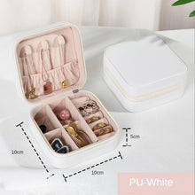 Load image into Gallery viewer, Jewelry Organizer Display Travel PU Leather Jewelry Case Boxes Travel Portable Jewelry Box Storage Organizer Earring Holder Gift Jewellery Box Organizer Small Portable PU Leather Travel Jewelry Storage Case for Rings Earrings Necklace