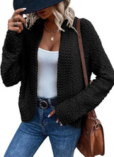 Load image into Gallery viewer, Dokotoo Women's 2024 Fashion Casual Open Front Long Sleeve Chunky Knit Cardigans Sweaters Outerwear Coats X-Large Black - # GIAA23210001
