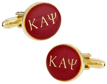 Load image into Gallery viewer, Kappa Alpha Psi Red Gold Cufflinks