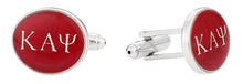 Load image into Gallery viewer, Kappa Alpha Psi Red Silver Fraternity Cufflinks